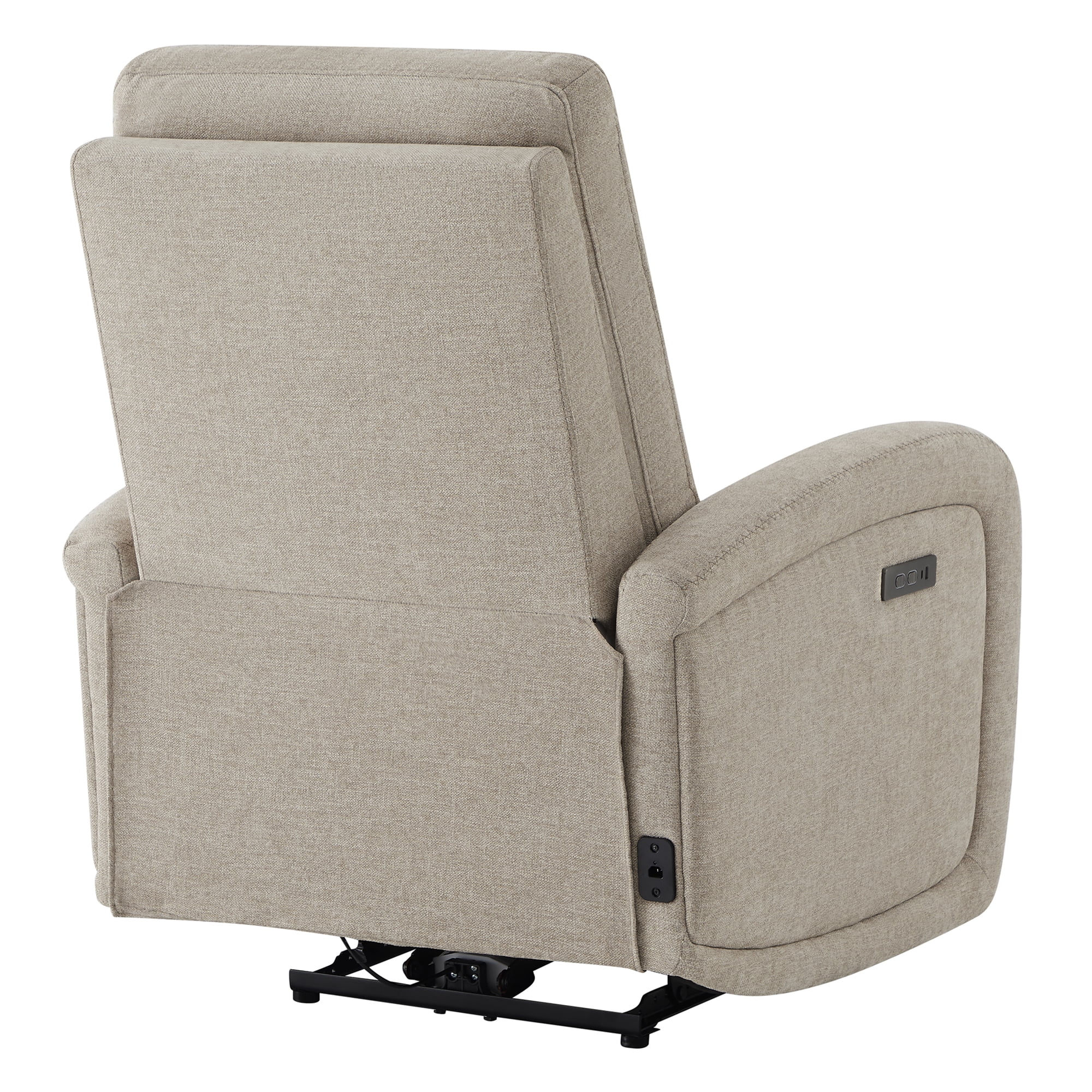Spruce & Spring Zero Wall Hugger Power Recliner for Compact Spaces, Khaki-Fabric