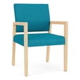 thumbnail image 1 of Pemberly Row Chaise d'Attente pour Invités avec Cadre en Bois, Turquoise, 1 of 5