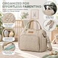 thumbnail image 3 of DEFAHN Small Diaper Bag Backpack,Baby Diaper Bag with 9 Pockets, 2 Insulated Pockets,Stroller Clip,Lightweight Convertible Tote Bag for Women Apricot, 3 of 7