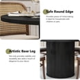 thumbnail image 3 of Wirrytor 47" Black Dining Room Table with Storage, Modern Round Table for 4, Kitchen table with 2-Layer Storage Shelves, Circle Dining Table, 3 of 8