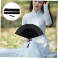 thumbnail image 6 of Toyvian 1 Set Folding Hand Fans Bamboo Black Women Cooling Decorative Travel Companion Summer, 6 of 8