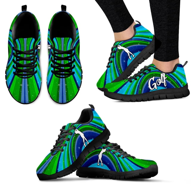 Zapatillas deportivas con estampado "Golf Is Calling And I Must Go" para exteriores, diseño de cielo azul, deportivas, aficiones y calzado informal.