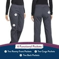 thumbnail image 5 of Cherokee Workwear Professionals Women's Scrubs Pant Mid Rise Straight Leg Pull-On Cargo WW170, 5 of 6