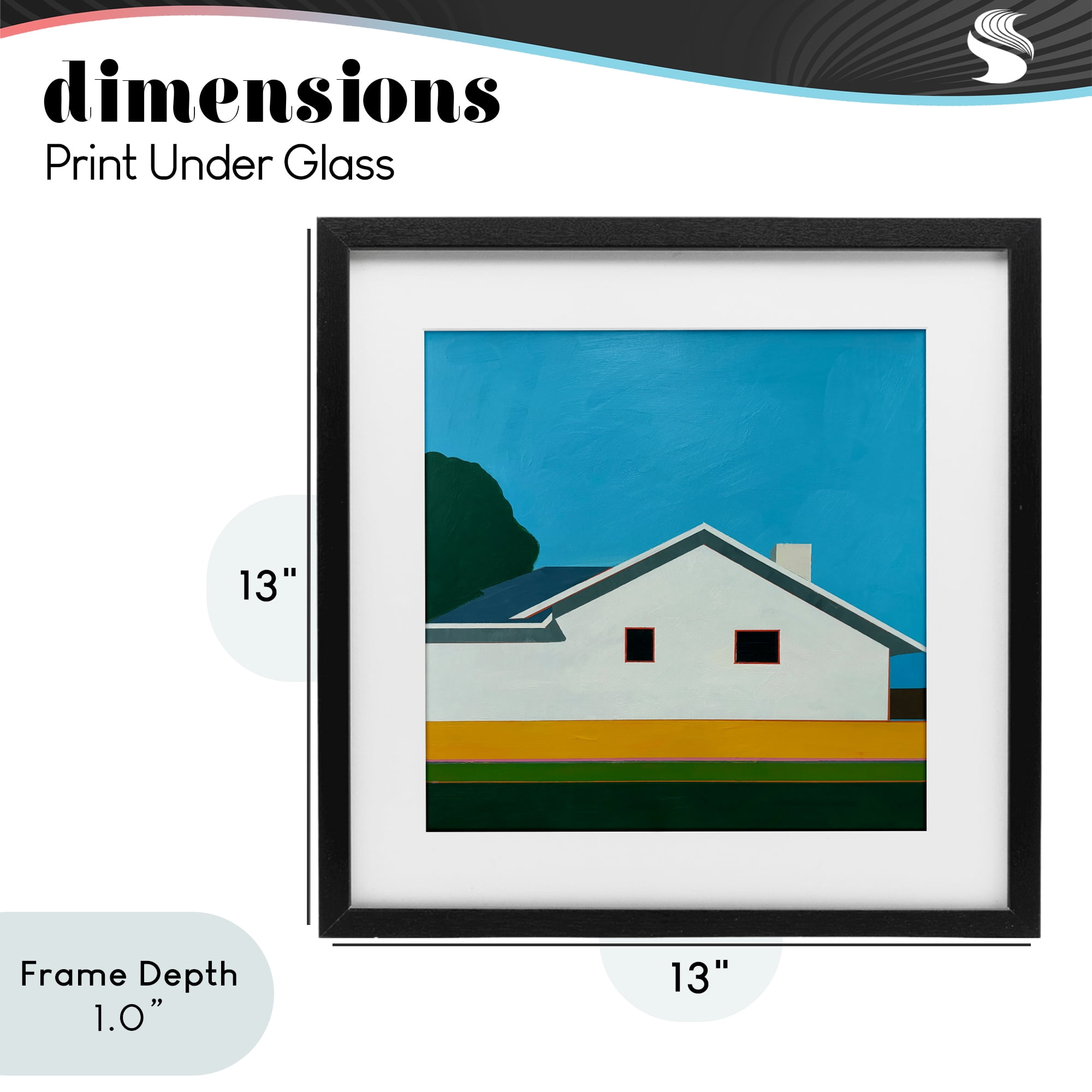 Stupell Industries Sunkissed Suburbia House Black Framed Print Under Glass, design by Jan Weiss