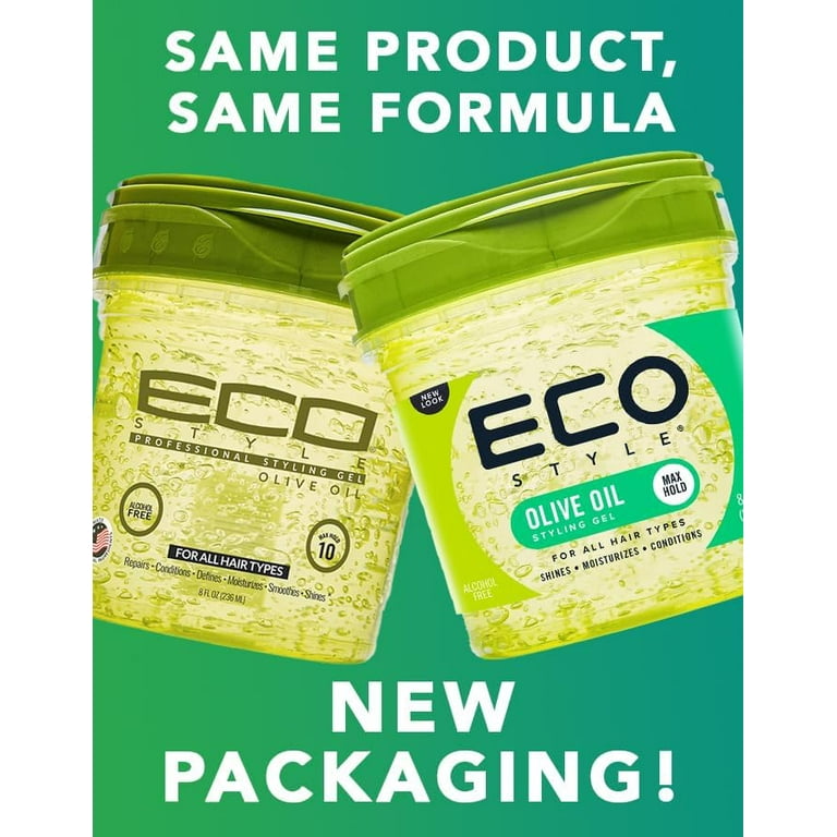 Eco Style Professional Styling Gel with 100% Pure Olive Oil