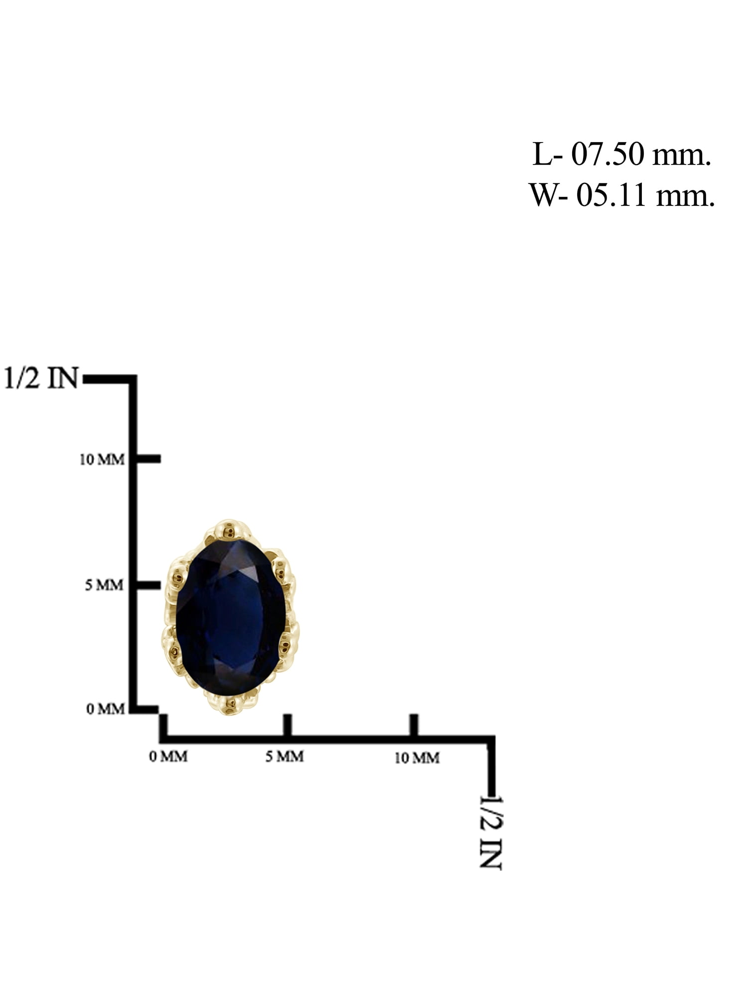JewelersClub 1.33 CTW Sapphire Stud Earrings – 14K Gold Plated Silver (.925)| Hypoallergenic Studs for Women - Oval Cut Set with Push Backs