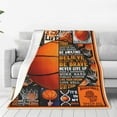 thumbnail image 4 of Basketball Blanket and Throws Sports Lover Gifts Throw Blankets Basketball Decor Soft Cozy Fleece Plush Warm Flannel Bedding Blanket for Men Boys Kids Adults Couch Travel 50"X60", 4 of 6