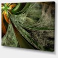 thumbnail image 2 of Green and Yellow Glossy Fractal Flower - Floral Canvas Art Print, 2 of 3