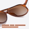thumbnail image 3 of Lentes de sol Livho Retro Aviador polarizados proteccion UV400 de gran tamaño, 3 of 5
