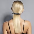 thumbnail image 2 of The Hair Edit Baguette con eslabones de mármol - Pasador de eslabones de cadena de mármol negro grande, 2 of 4