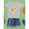 thumbnail image 3 of Corgi W Kawaii Cactus T-Shirt Juniors -Image by Shutterstock,  Medium, 3 of 4