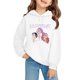thumbnail image 2 of Moonsky Sudadera con capucha y cordón HUNTRX, estampado de grupo de chicas coreanas, jersey corto, suave y cómodo, top de manga larga para primavera y otoño. Blanco 110, 2 of 5