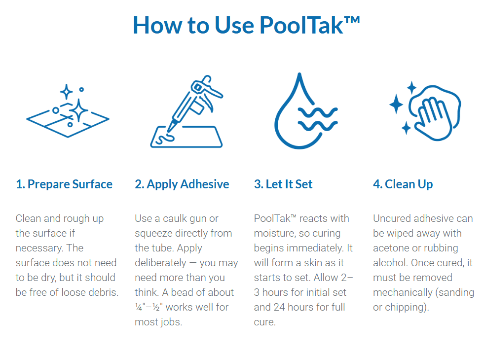 PoolTak - Underwater Adhesive