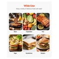 thumbnail image 6 of Commercial Panini Press, 1800W Electric Grill, Stainless Steel Sandwich Maker with Temp Control, 13.5x9.3in Non-Stick Plates for Burgers, Steak, Bacon, 6 of 9
