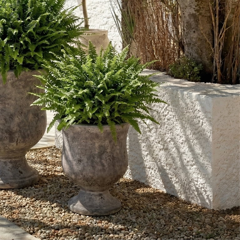 Safavieh Remy Antique Brown Ficonstone Plant Pot - Walmart.com