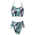thumbnail image 1 of Alvivi Girls Floral Printed Bikini Set Sleeveless Top Swim Trunks Swimsuit 2PCS 4-14, 1 of 7