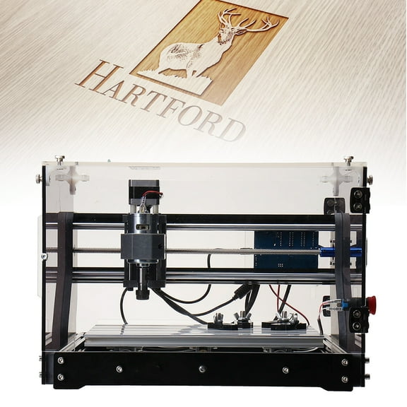 3axis CNC Router Machine 3018-SE V2 Engraver with Transparent Enclosure&Spindle Aluminum