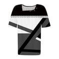 thumbnail image 4 of Fiudx Ropa de Mujer Camiseta Plisada de Manga Corta para Mujer, 4 of 4