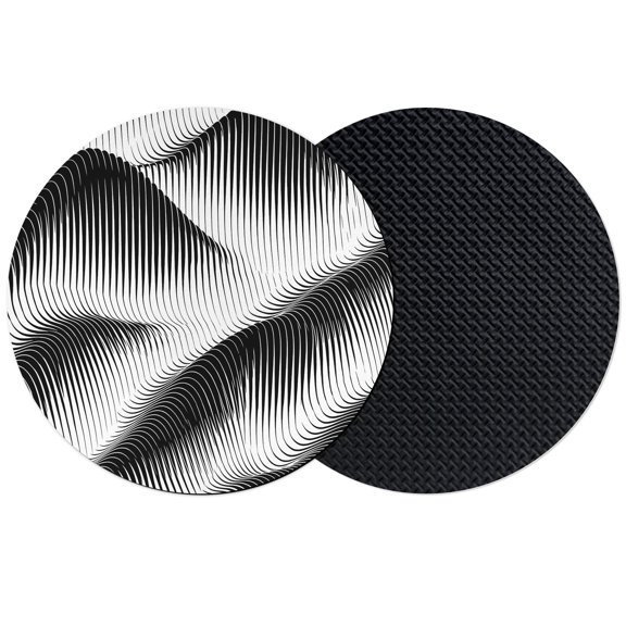 Abstract Mountain Coasters Set of 2, Absorbent Coasters for Drinks, Modern Simple Geometric Stripes Art Coaster for Desk Coffee Table Protection, Home Decor House Warming Gifts 4"