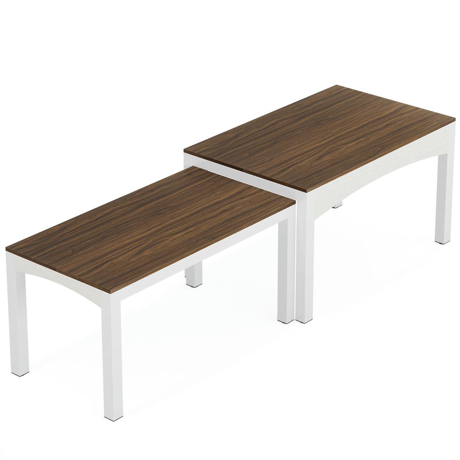 Demi Bonn 47" Modern Extendable Dining Table for 6-10 People, Wood Kitchen Dinner Table for Dining Room, Living Room Furniture, Brown