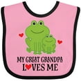 thumbnail image 3 of Inktastic My Great Grandpa Loves Me Boys Gift Boys Baby Bib, 3 of 4