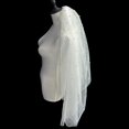 thumbnail image 4 of White Bridal Veil with Beadwork Design and Hair Comb for Wedding Ceremony and Special Occasion Bride Photography, 4 of 4