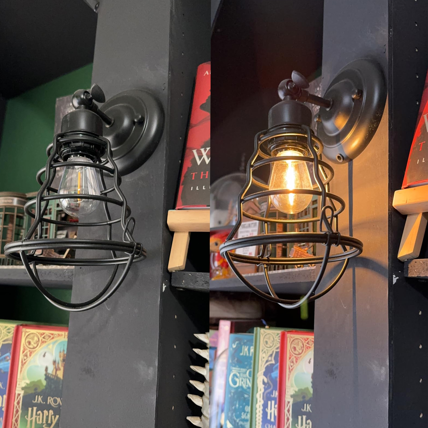 Modern Farmhouse Matte Black Wall Light Fixtures for Bedroom Wall Sconces Wall Lamps, Set of 2