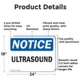 thumbnail image 2 of (2 Pack) Ultrasound OSHA Notice Sign 24 Inch X 18 Inch Indoor / Outdoor Rust-Free Aluminum Metal Signs for Workplace, Workshop, and Construction Site, Made in the USA, 2 of 8
