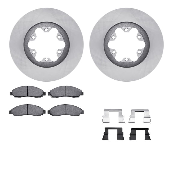 Dynamic Friction Company Front Brake Rotors with 5000 Advanced Brake Pads includes Hardware 6512-48309