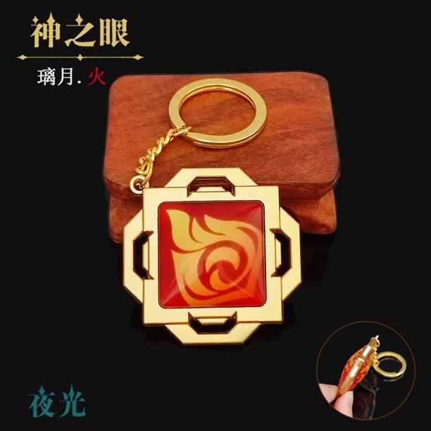 LLavero de Anime Genshin Impact Element God's Eye Vision para hombres, llavero de coche, accesorios para mujeres, colgante de bolso lindo, regalos