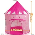 thumbnail image 3 of Juega Tent Play22 Princess Castle Pink con estrellas que brillan en la oscuridad, 3 of 8