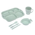 thumbnail image 2 of TidBay 1 Set Kids Tableware Set Drop Resistant Anti-hot Bowl Spoon Fork Baby Six-piece Cutlery Set for School, 2 of 8
