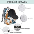 thumbnail image 4 of Cute Dinosaur Pattern Backpack for School,Cute School Bag,Schoolbag with Adjustable Shoulder Straps & Padded Back,15.7"x11.8"x5.5", 4 of 5