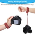 thumbnail image 5 of Uxcell Camera Wrist Straps, 2 Pack 1.18" Width Polyester Adjustable Braided Hand Wristlet Strap Lanyards, Red Black, 5 of 6
