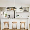 thumbnail image 6 of Vintage Farmhouse Adjustable Pendant Light, Black Metal Cage Hanging Lamp for Kitchen Island, Entry, Bedroom, Living Room (1 Light), 6 of 7