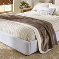 thumbnail image 5 of Better Homes & Gardens Ultra Soft Bonded Plush Bed Blanket, Brown, King Size, 92 x 108 in, 5 of 7