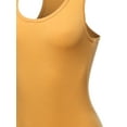 thumbnail image 4 of A2Y Women's Fashion Basic Premium Cotton Racerback Tank Body Suit Light Mustard S, 4 of 5
