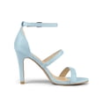 thumbnail image 3 of BLISSFUL STEP Outfit Women's Shoes Faux Suede Stiletto High Heel Open Toe Adjustable Ankle Strap Sandals Sky Blue 8, 3 of 7