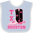 thumbnail image 3 of Inktastic Houston Texas Cowgirl Girls Baby Bib, 3 of 4