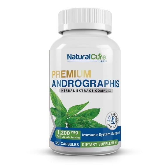 Andrographis 1200mg - Paniculata Immune Support Formula - 120 Vegan Capsules - Natural Cure Labs
