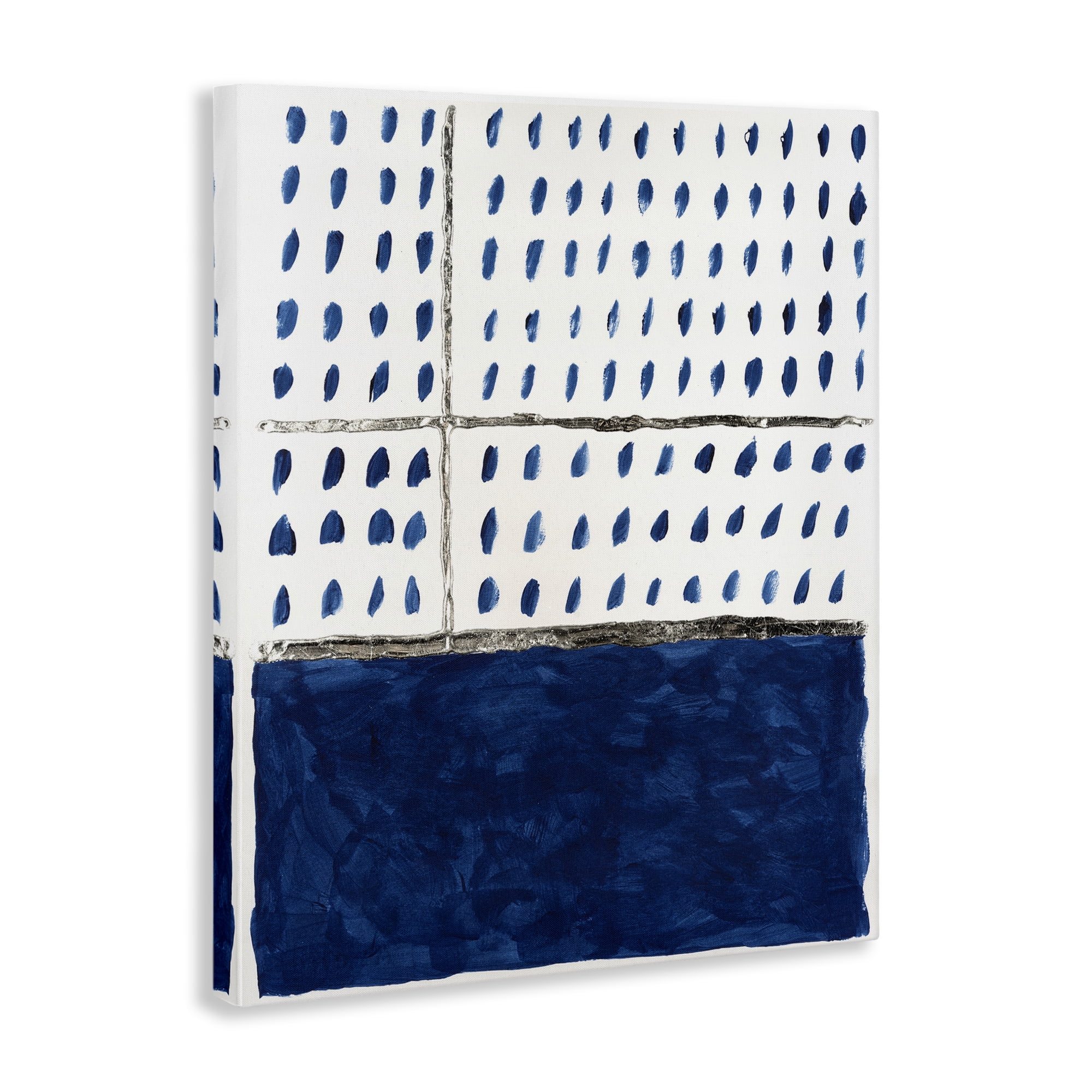 Stupell Industries Modern Dot Pattern Abstract Painting Gallery Wrapped Canvas Art Print Wall Art, 16 x 20