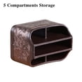 thumbnail image 3 of Soporte de control remoto de cuero antiguo YAPISHI, caja/giratoria de 360º para control de TV, organizador escritorio, 3 of 3