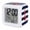 Navy Blue Red White, variant on Navy Blue Striped Digital Alarm Clock for Bedrooms, Smart LED Alarm Clock with 7 Color Changing Night Light, Blue Anchor Nautical Farmhouse Silent Wake Up Clocks for Sleep Study Cooking 3.2"x3.2"