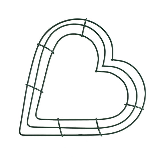 Heart-Shaped Wire Wreath Rings 30cm DIY Christmas Wreath Ring For Hanging Decoration