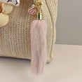 thumbnail image 2 of Adorable Animal Furry Tail Keychain Hanger Plushy Tail Unique Key Accessory For Bags Purses Keys, 2 of 6