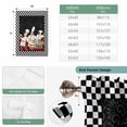 thumbnail image 6 of Chef Balloon Curtains for Bedroom/Front Door/Bathroom, Cartoon Cute Watercolor Cooking Black Plaid Tie Up Curtains 63 Inch Length Light Filtering Kitchen Curtains Shades for Windows 46"x63", 6 of 8