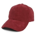 thumbnail image 2 of Yigetop Baseball Cap Men Male Female Neutral Summer Solid Baseball Caps Corduroy Hat Visors Corduroy Hat Wine One Size, 2 of 3