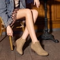 thumbnail image 2 of Ecetana Ankle Cowboy Boots for Women Cowgirl Short Boots Chunky Heels Western Booties, 2 of 7