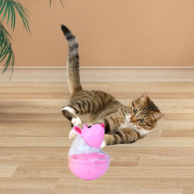 Dispensador de Bolas para Gatos Fernando Juguete Alimentador de Golosinas Rosa