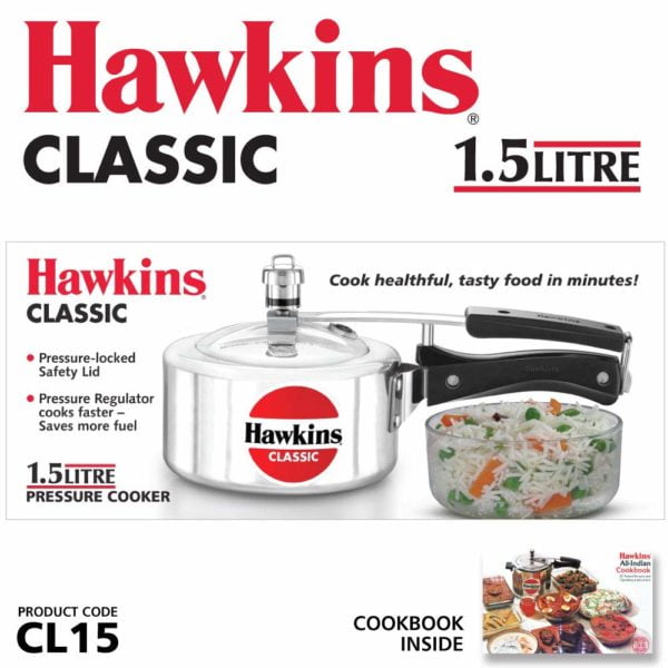 Hawkins Classic CL15 1.5-Liter New Improved Aluminum Pressure
